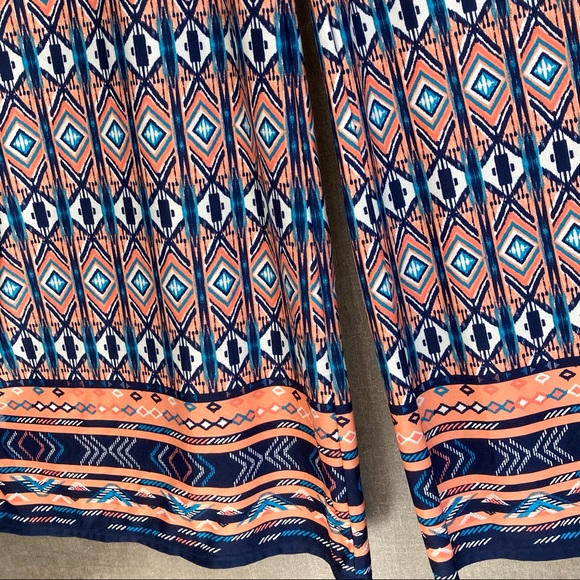 🚨SOLD BOGO Boho Tribal Print Palazzo Pants - Picture 3 of 4